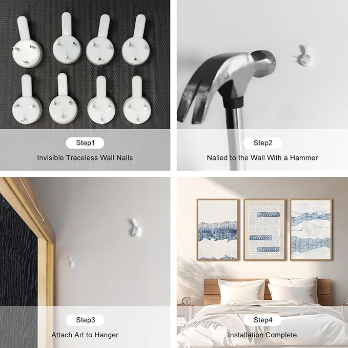 IARTTOP Large Blue Abstract Framed Canvas Wall Art 16x24 Inch Neutral Modern Art Prints Minimalist boho Artworks for Living Room Bedroom Office Set of 3