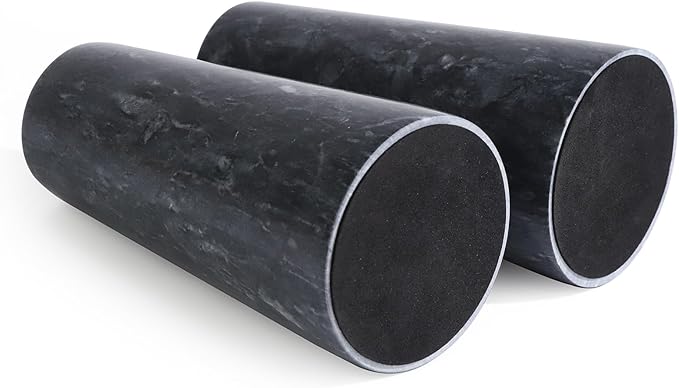 HofferRuffer Marble Candlestick Holders，Set of 2 Natural Stone Candle Holder Decorative Candle Stands for Wedding, Dinning, Party, Table Centerpieces, Fit 3/4'' Thick Taper Candles (Black)