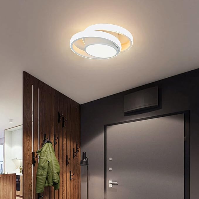 CANEOE Modern Led Ceiling Lights, Small Led Close to Ceiling Light Fixture,32W Round LED Ceiling Lamp for Bedroom Hallway Aisle Corridor Light Lighting (Warm White,3000K)