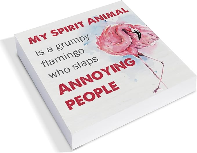 Country Pink Flamingo Wood Box Sign Decor Desk Sign Summer Flamingo Quote Wooden Box Block Sign Rustic Home Shelf Wall Decoration