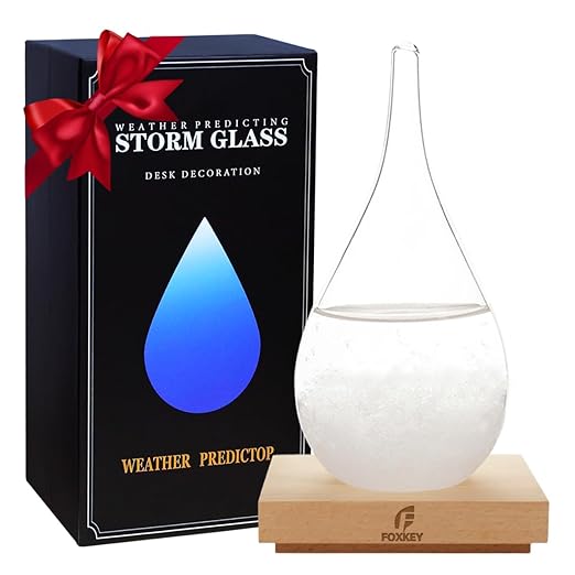 Birthday Gifts for Men Women Storm Glass Weather Predictor, Storm Glass Weather Forecast, Decorative Weather Snow Globe,Decorative Glass Bottles for Home and Office