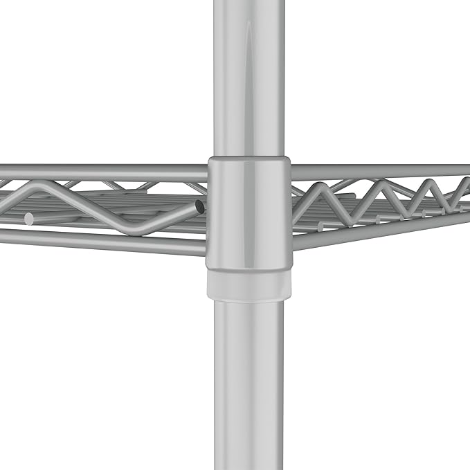 HOMEFORT 5-Tier Wire Shelving 5 Shelves Unit Metal Storage Rack Durable Organizer Perfect for Pantry Closet Kitchen Laundry Organization in Grey,21”Wx14”Dx61”H