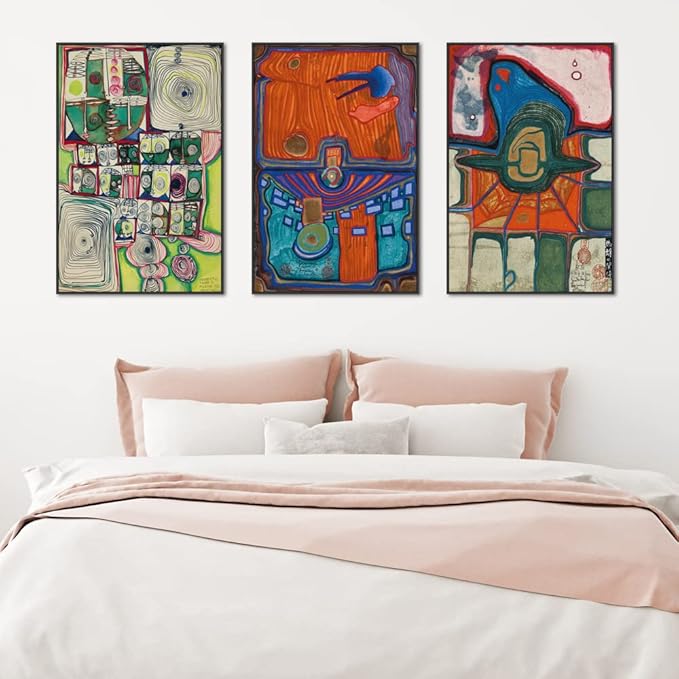 Aesthetic Abstract Canvas Wall Art Large Size 32" X 24" X 3 Pieces Modern Art Framed Decorative Painting Natural Minimalist Posters Prints Living Room Bedroom Bathroom Kitchen Office Wall Decor