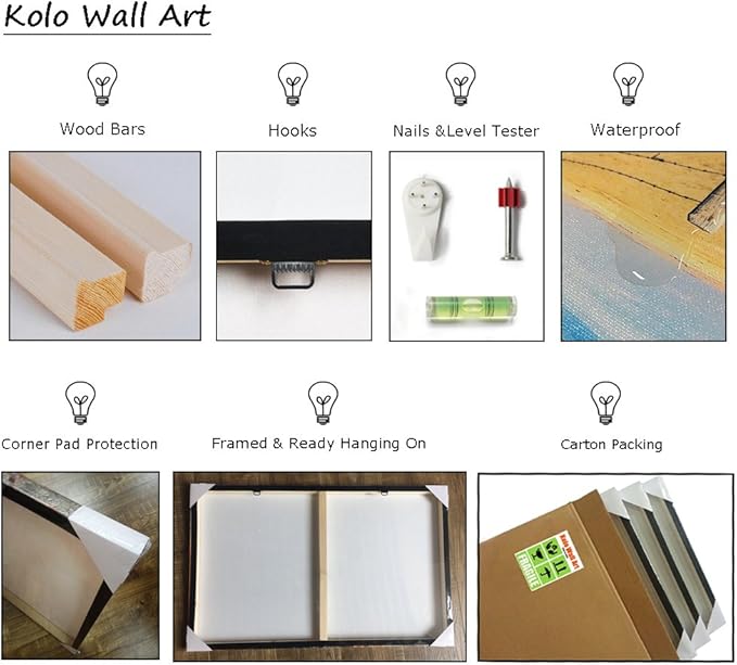 KLVOS - 3 Piece Canvas Wall Art Twilight Flow Sea View of Kilauea Volcano in Big Island Hawaii United States Modern Home Decor Stretched and Framed Ready to Hang - 16"x32"x3 Panels (1 Hawaii Volcano)