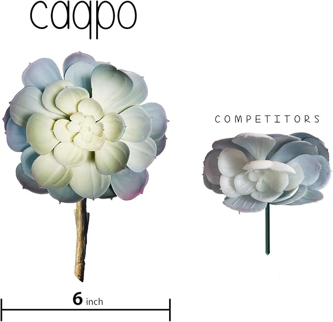 Artificial Succulents - 15 Pack - Premium Unpotted Succulent Plants Artificial - Realistic Textured Succulents - Fake Succulent Plants for DIY - Feaux Faux Cactus Plant Bulk