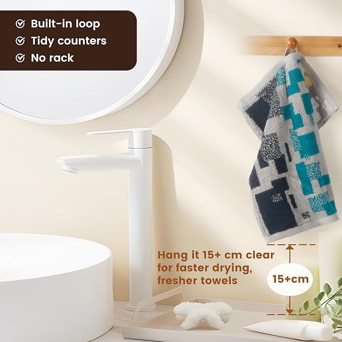 SEMAXE 100% Cotton Washcloths 12-Pack, 13 × 13 Inch Soft Luxury Face Towels – Super Absorbent & Quick-Dry, Premium Cloth with Hanging Loop, Oeko-TEX Certified, Gift-Ready Box