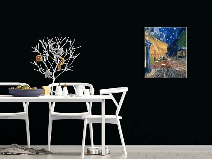 Wieco Art Cafe Terrace at Night Large Modern Giclee Canvas Prints Vincent Van Gogh Artwork Oil Paintings Reproduction Landscape Picture Photo Printed on Canvas Wall Art for Living Room Decorations