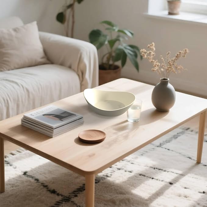 Concrete Fruit Bowl for Kitchen Counter – Large Decorative Bowls for Kitchen Decor, Dining Table, and Home Decor, Modern Centerpiece for Keys, Fruit, Candy, or Table Decor (Beige, 10.6")