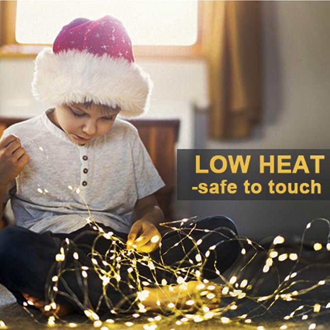 MUMUXI 32 Pack 7.2ft Fairy Lights Battery Operated, 20 LED String Lights Waterproof Copper Wire Starry Firefly LEDs for Wedding Party Jars Christmas Decorations Warm White