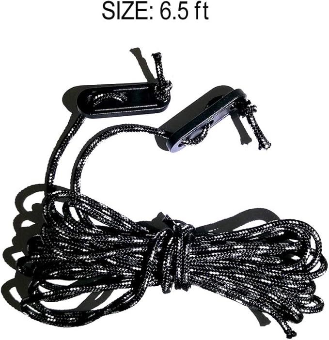 4 Pack Replacement 6.5ft Tethers and Aluminum Metal Stakes Tie Down Rope Strings for Halloween Christmas Xmas Blow Up Inflatable Spikes Outdoor Holiday Yard Garden Lawn Decoration Camping Tent