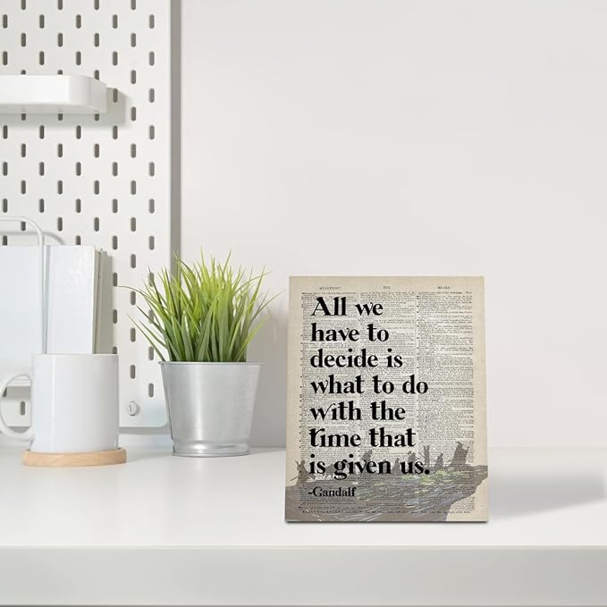 Lord of the Rings Gifts - Gandalf Quote Poster, 10x12 inch - Perfect for LOTR Decor & Birthday Celebrations