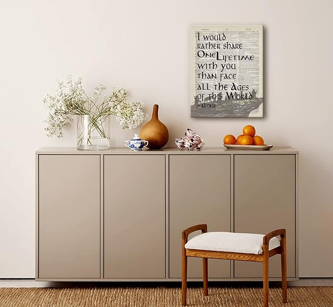 LOTR Poster, Gift for LOTR Decor, LOTR Gifts, I Would Rather Share One Lifetime - Arwen, Inspirational Wall Art, LOTR Canvas Prints Poster Wall Decor, Canvas Wall Art for Home Decor, 12x15