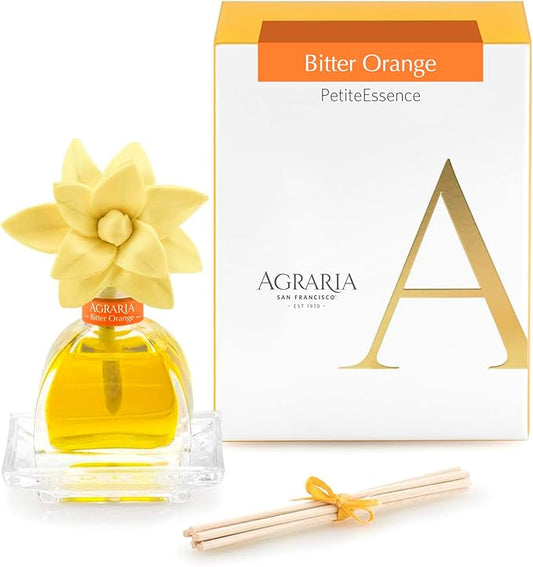 AGRARIA PetiteEssence Flower and Reed Diffuser Set, Hand Crafted Sola Flower Botanical Home Fragrance Set, Scented Oil Gift for All Occasions