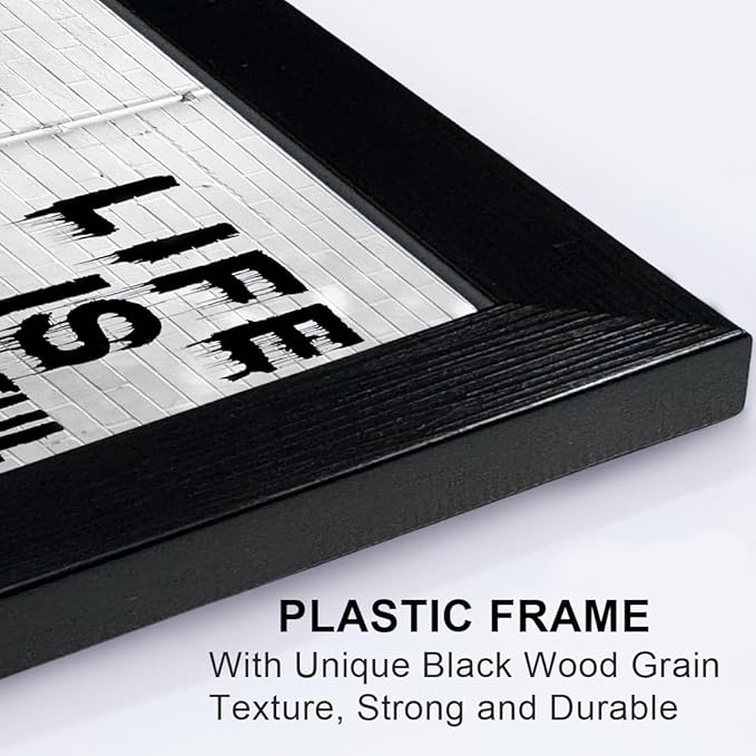 Biufo Banksy Canvas Wall Art Poster Graffiti Print Picture Pop Street Art Decor for Home Bedroom Living Room (10L x 8W, Framed)