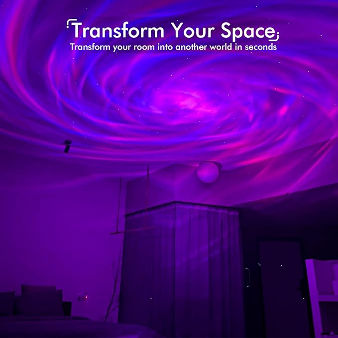 Rossetta Galaxy Projector, Star Projector Light for Bedroom, Bluetooth Speaker and 8 White Noise, Night Light for Kids Adults Game Room, Home Theater, Ceiling, Christmas, Room Decor