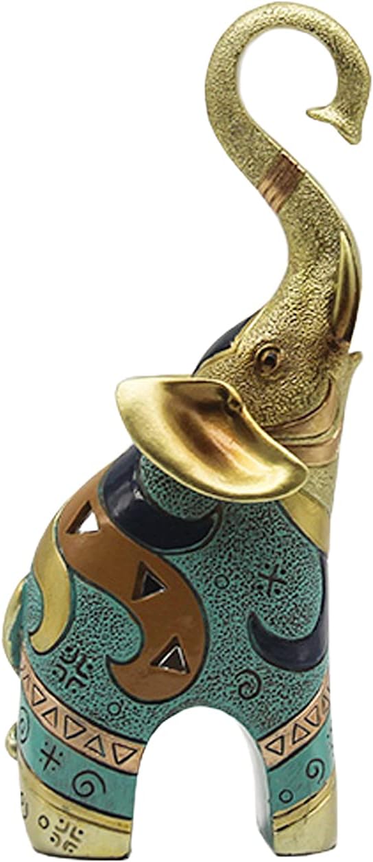Gold Elephant Statue and Small Figurine for Home Decor