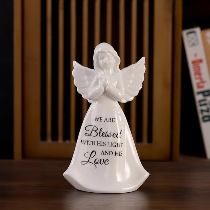 ADAVAS.Y&G Ceramic Praying Angel Figurine Best Gift for Loved Ones (Blessed)