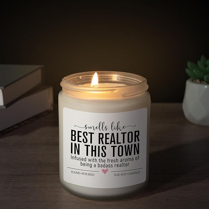 Funny Realtor Candle, Realtor Gifts for Women Men, Real Estate Agent Supplies, Closing Gift for Sellers, Funny Celebrate Reward Thank You Presents for Realtors, Salesperson, Broker, Realtor Supplies