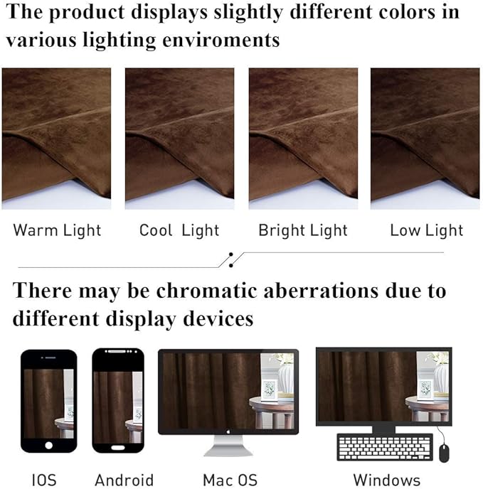 StangH Brown Velvet Curtains 132 inches Long, Back Tab Thermal Insulated Light Blocking Drapes for Bedroom, Elegant Curtain Panels for Cozy Living Rooms/Villa, W52 x L132, 2 Panels