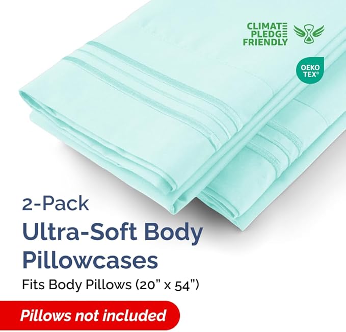 New Pillow Cases, Body, Spa Blue