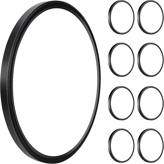 3200lm LED Flush Mount Ceiling Light, Super Slim 12 inch LED Ceiling Light, 5000K LED Ceiling Light for Bedroom, Living Room, Dining Room,Garage,Office (Black, 8 Pack)