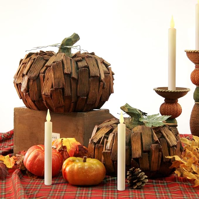 Strg Halloween Flameless Candles with Remote Timer, Christmas Window Taper Candles with Suction Cup and Magnetic Base Battery Operated Candle Sticks for Christmas Halloween Decorations (6 Pack)