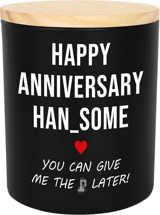Funny Gifts for Him - Long Lasting Vanilla Lavender Scented Candle 10oz - 1 Year 10 Year 30th 50th Anniversary Wedding Gifts for Men Husband Him Boyfriend from Her Girlfriend Wife