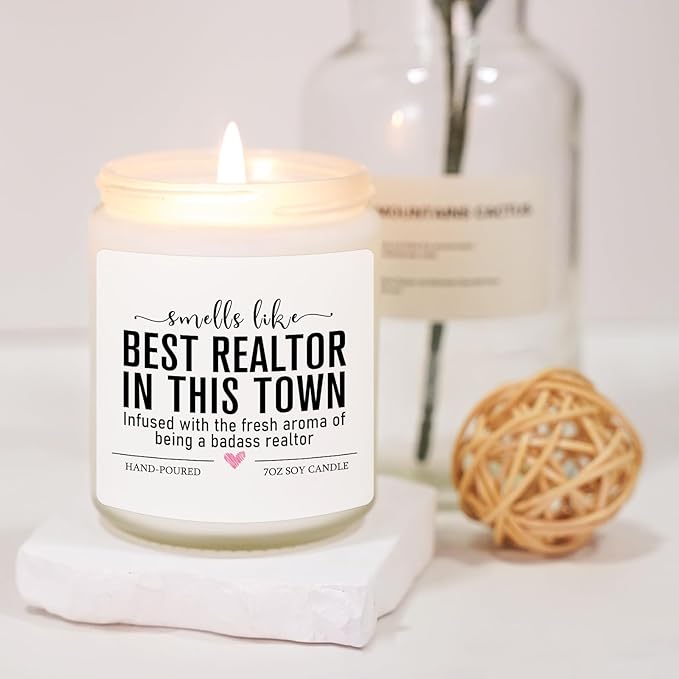 Funny Realtor Candle, Realtor Gifts for Women Men, Real Estate Agent Supplies, Closing Gift for Sellers, Funny Celebrate Reward Thank You Presents for Realtors, Salesperson, Broker, Realtor Supplies