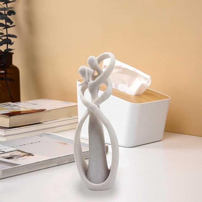 Resin Kiss Lovers Couple Sculpture Kissing Hug Lover Sandstone, Figurines Home Decor Handmade Abstract Art Figurine Sandstone Statue Crafts for Wedding Gift Desktop Decor