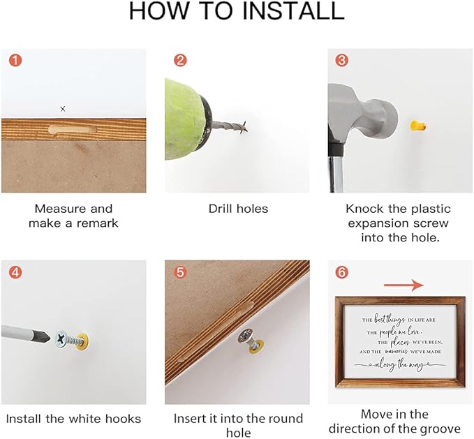 CHDITB The Best Things In Life Framed Wood Sign Plaque(16"×11"), Wooden Wall Table Sign with Scripture Bible Verse Quotes, Vintage Family Sign Housewarming for Home Bedroom Farmhouse Guest Room