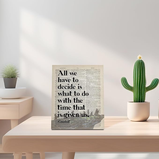 Lord of the Rings Gifts - Gandalf Quote Poster, 10x12 inch - Perfect for LOTR Decor & Birthday Celebrations