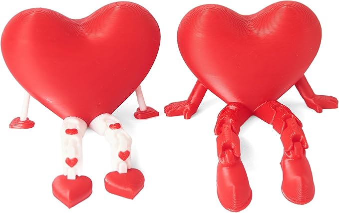 Heart Desk Figurine Set – Cute Love-Inspired Decor with Movable Legs & Hands – Perfect for Office, Home, or Gift for Lovers, Best Friends, and Special Occasions