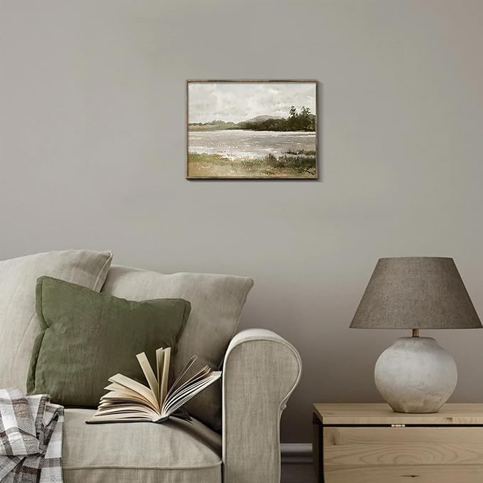 RETRART Vintage Wall Art, Wildflower Field Landscape Oil Painting - The Vast Grassland Wall Art Room Eclectic Decor - 8" x 10" Unframed Canvas Prints for Bedroom Living Room Bathroom Wall Decor