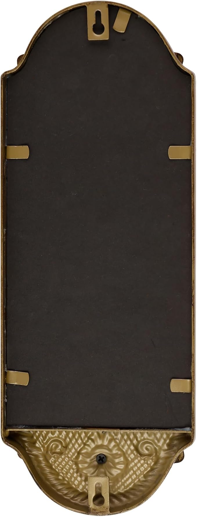 SOFFEE DESIGN Vintage Gold Wall-Mounted Candle Sconce with Mirror - Floral Base & 3D Woven Texture for Bathroom, Dining Room, Entryway