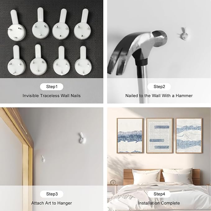 IARTTOP Large Blue Abstract Canvas Wall Art Framed 24x36 Inch Neutral Minimalist Modern Wall Art Mid Century Boho Artwork for Living Room Bedroom Office Set of 3