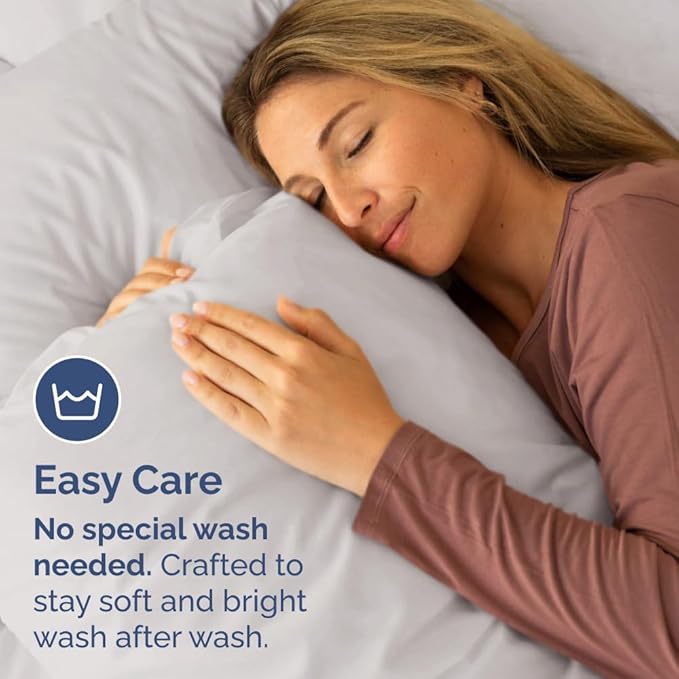 New Pillow Cases, King Standard, Light Grey