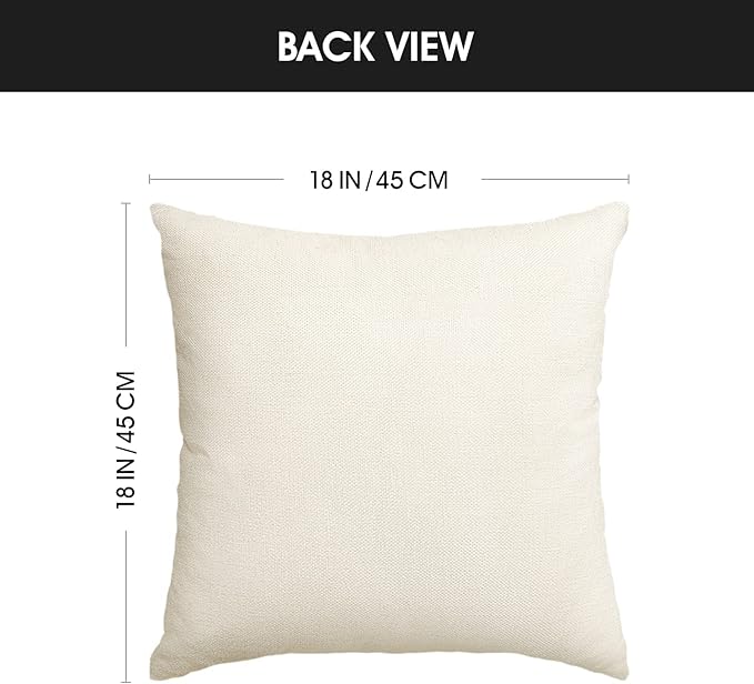 AVOIN colorlife Christmas Trees Star White Throw Pillow Covers Set of 2, 18 x 18 Inch Snowflake Seasonal Winter Holiday Cushion Case Decoration for Sofa Couch