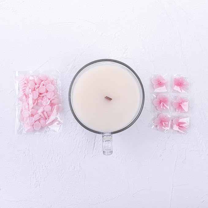 Romantic Sakura Cup Scented Soy Candle for Birthday Gift Wedding Favor