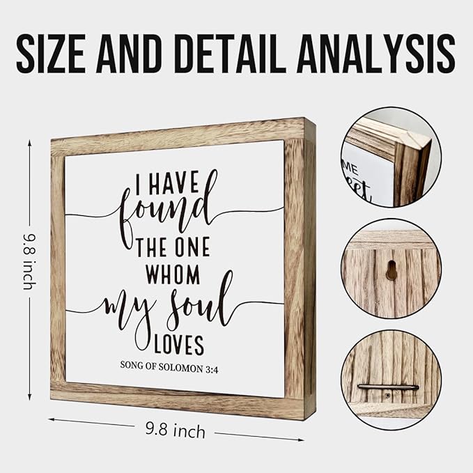 Scripture Sign, Song of Solomon 3:4 Sign, I Have Found the One Whom My Soul Loves, Wooden Plaques Box Signs, Bedroom Decor, Wedding Decoration, Church Decoration, Christian Decor Art, Valentines Day Gift