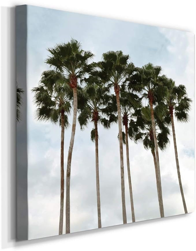 Wexford Home Square Premium Gallery Wrapped Canvas Flower Multicolor Wall Art Abstract Floral Romance Modern Pictures Print for Home Office, Ready to Hang, surfs up, 10x10