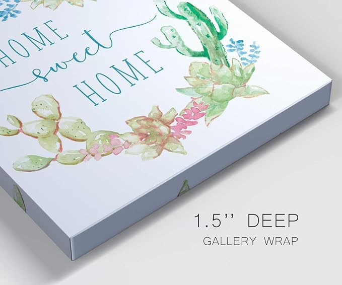 Square Premium Gallery Wrapped Canvas Flower Multicolor Wall Art Abstract Floral Romance Modern Pictures Print for Home Office, Ready to Hang