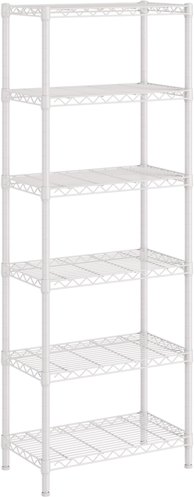 SINGAYE 6 Garage Heavy Duty Shelving Unit Kitchen Pantry Close Home Organizers and Storage Bathroom Shelf Laundry Room Organization Industrial Book Metal Wire Adjustable Shelves