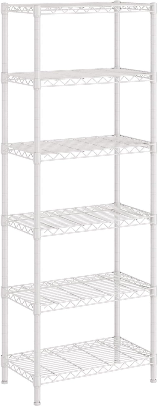 SINGAYE 6 Garage Heavy Duty Shelving Unit Kitchen Pantry Close Home Organizers and Storage Bathroom Shelf Laundry Room Organization Industrial Book Metal Wire Adjustable Shelves