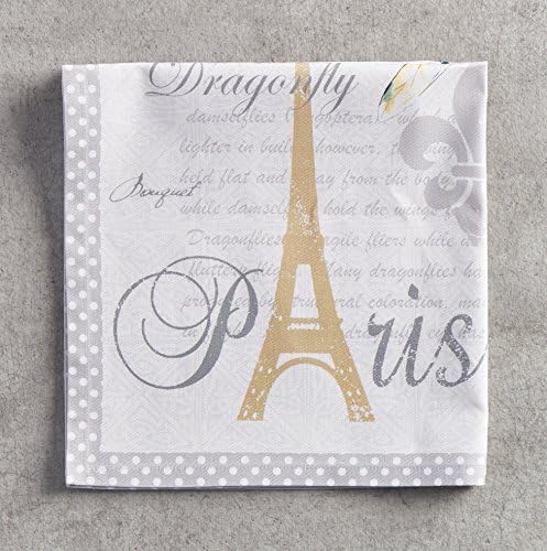 Maison d' Hermine Cloth Napkins Set of 4 100% Cotton Everyday Reusable Square Napkins Cloth Washable, Dinner, Party, Wedding, Restaurant, Spring/Summer (Champ De Mars, 20" x 20")