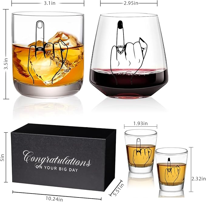 Engagement Gifts for Couples - Wedding Gift, Unique Engagement Gift, Bridal Shower gift, Mr and Mrs Gifts, Wishes for Couples Newlywed Him and Her