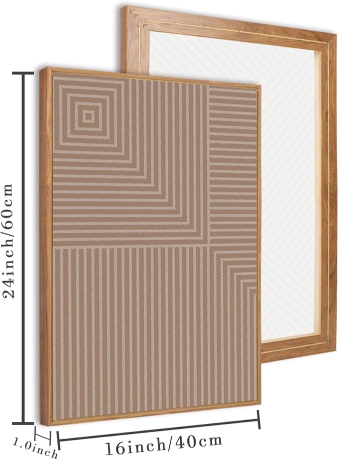 ANHUIB Boho Wall Art Large Neutral Wall Decor Abstract Line Painting for Living Room Bedroom Office 16x24 Inch Set of 3