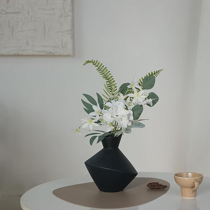 FOTEEWL 70 Pcs Artificial Greenery Stems Box Set,with 7 Kinds of Faux Plants and Fake Flowers for DIY Bridal Bouquets Wedding Floral Arrangement Table Centerpieces Decoration (Sage Green & Beige)