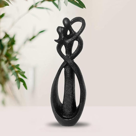 Resin Couple Modern Sculptures Home Decor Romantic Gift for Weddings Valentine's Day and Anniversaries Decoration Figurine for Girlfriend, Bridal Shower, Engagement