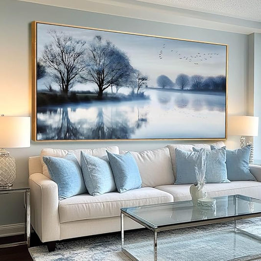 SDYA Pictures for Living Room Wall Art Bedroom Landscape Wall Decorations Lake Pictures Nature Wall Art for Dining Room,Office -24"x48"