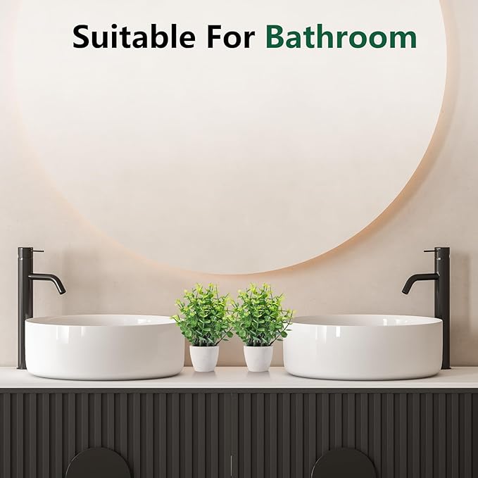 2 Pack Fake Plants Ceramic Mini Artificial Greenery Potted Plants for Home Decor Office Decor Room Decor Farmhouse Decor Indoor Table Bathroom Decor